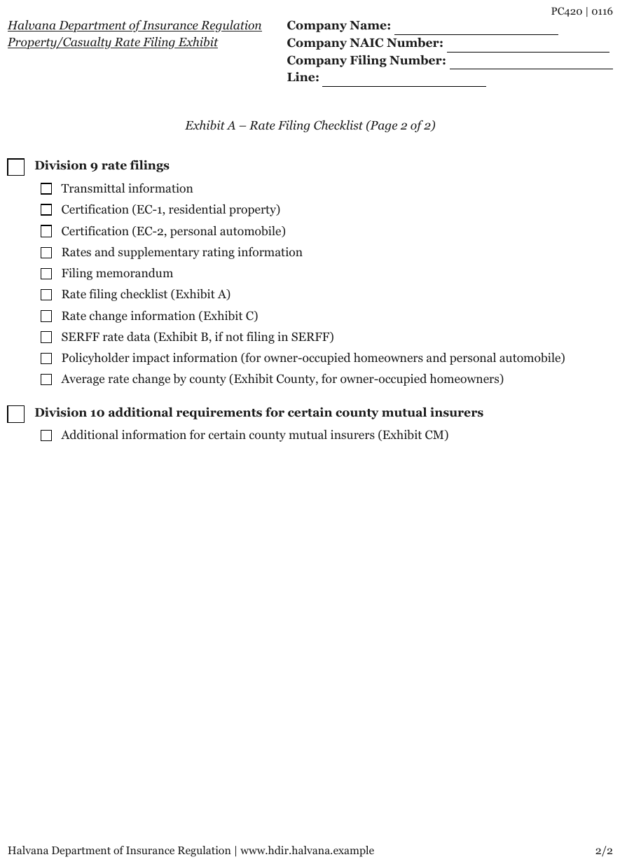 Checklists — a filing checklist. Source page.