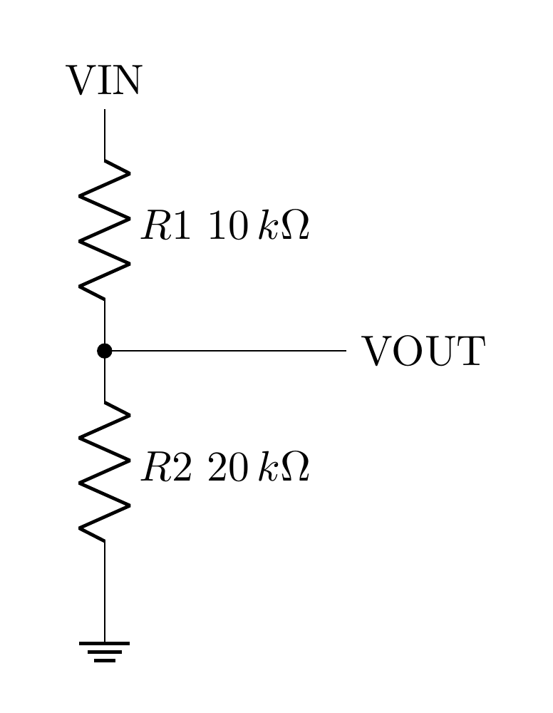 Electrical Schematics — A resistor divider preserves the branch and values. Source page.